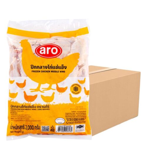 เอโร่ ปีกกลางไก่แช่แข็ง 1 ลัง (2 กก. X 6)