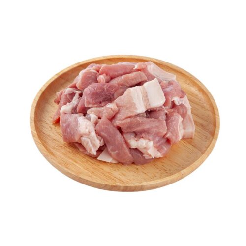 หัวไหล่หมูติดหนังตัดชิ้น 1 กก.