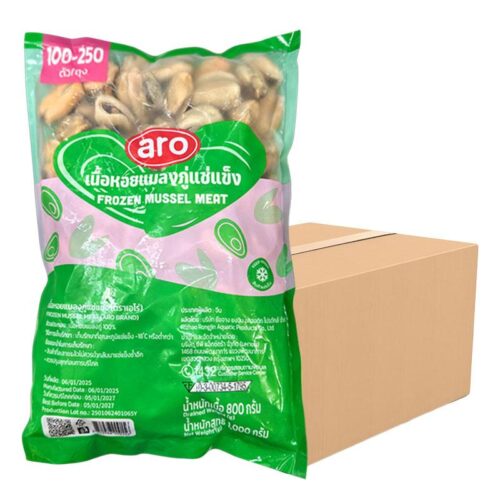 เอโร่ เนื้อหอยแมลงภู่แช่แข็ง เกรด B 100-250 ชิ้น 1 กก. x 10