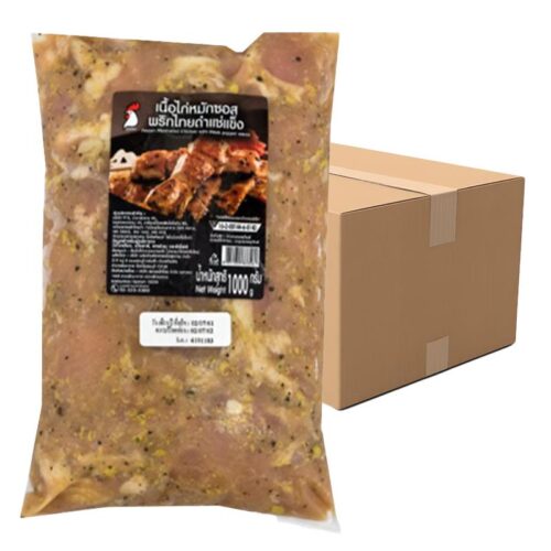 เนื้อไก่ซอสพริกไทยดําแช่แข็ง 1 ลัง (1 กก. x 12)