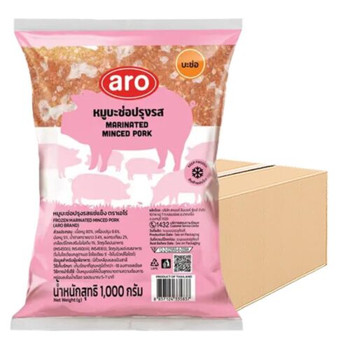 เอโร่ หมูบะช่อปรุงรสแช่แข็ง 1 ลัง (1 กก. X 10)