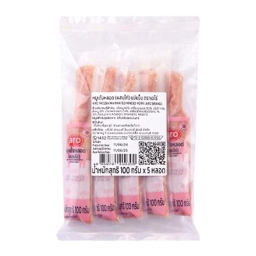 เอโร่ หมูเด้งปรุงรสแช่แข็ง 100 ก. x 5