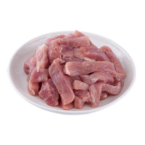 สะโพกหมูสดหั่นแดดเดียว 1 กก.