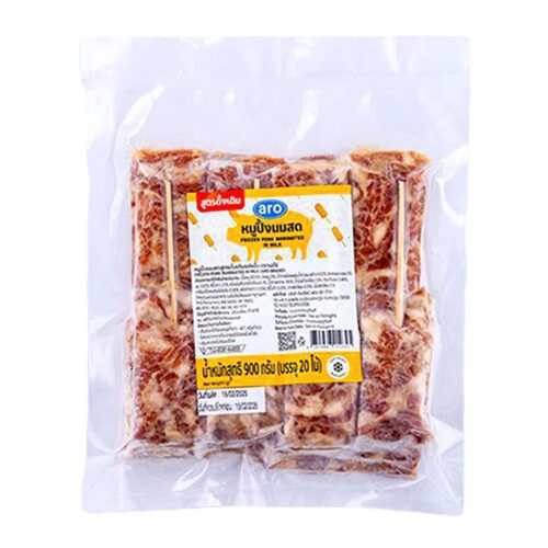 เอโร่ หมูปิ้งนมสดแช่แข็ง 900 ก. (20 ไม้)