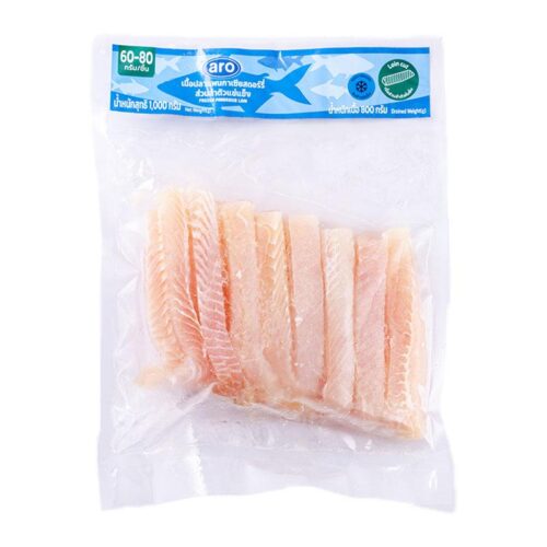เอโร่ เนื้อปลาแพนกาเซียส ส่วนลําตัวแช่แข็ง (60-80 ก./ชิ้น) 1 กก.