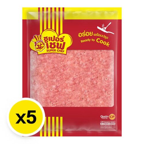 ซูเปอร์เชฟ หมูบดแช่แข็ง 200 ก. x 5