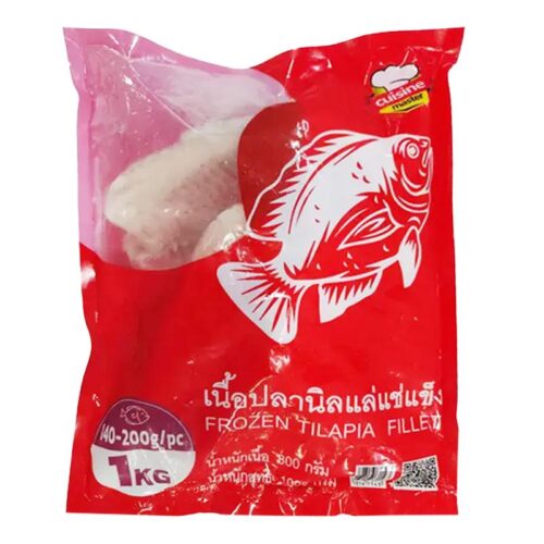 คูซีนมาสเตอร์ เนื้อปลานิลแล่แช่แข็ง (140-200 ก./ชิ้น) 1 กก.