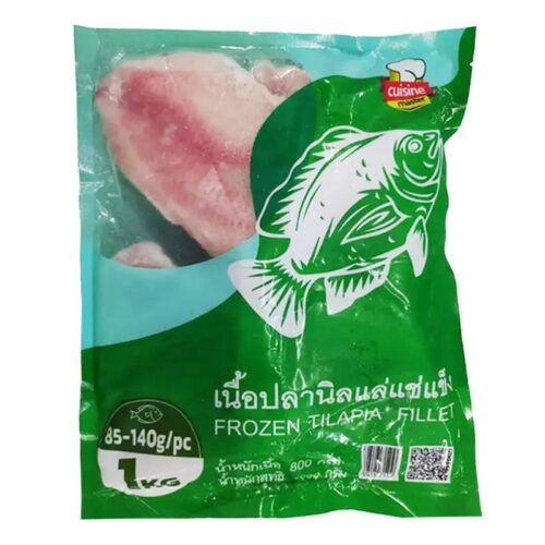 คูซีนมาสเตอร์ เนื้อปลานิลแล่แช่แข็ง (85-140 ก./ชิ้น) 1 กก.