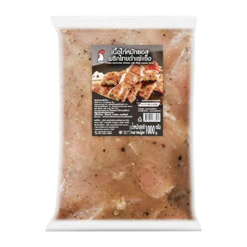 เนื้อไก่หมักซอสพริกไทยดํา แช่แข็ง 1 แพ็ค