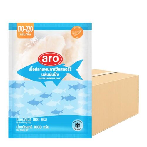 เอโร่ เนื้อปลาแพนกาเซียสแล่แช่แข็ง (170-220 ก./ชิ้น) 1 กก. x 10