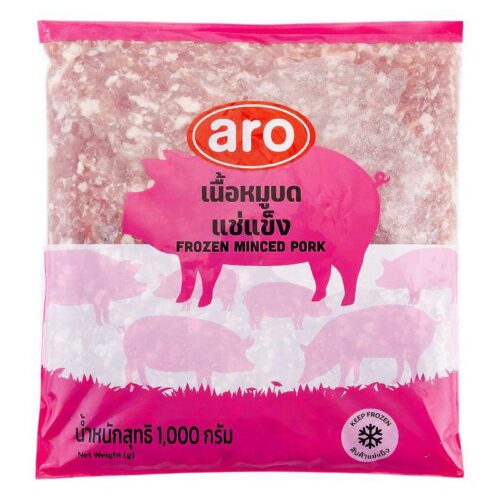 ARO หมูบดผสมมัน 20%แช่แข็ง 1 กก