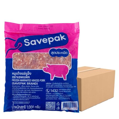 เซพแพ็ค หมูเด้งแช่แข็ง 1 ลัง (1 กก. x 10)