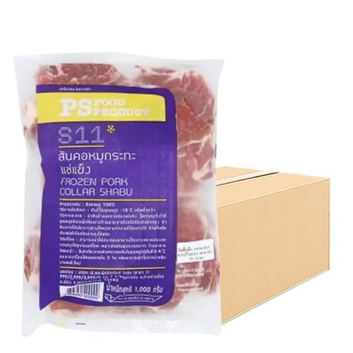 พีเอสฟู้ดส์ สันคอหมูกระทะแช่แข็ง 1 ลัง (1 กก. x 10)