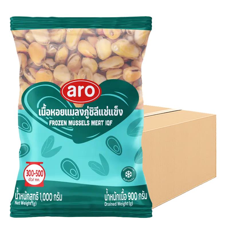เอโร่ เนื้อหอยแมลงภู่ชิลีแช่แข็ง 300-500 ตัว/กก. ยกลัง 1 กก. x 10