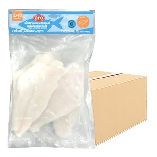 เอโร่ เนื้อปลาแพนกาเซียสแช่แข็ง (120-170 ก./ชิ้น) ยกลัง 1 กก. X 10