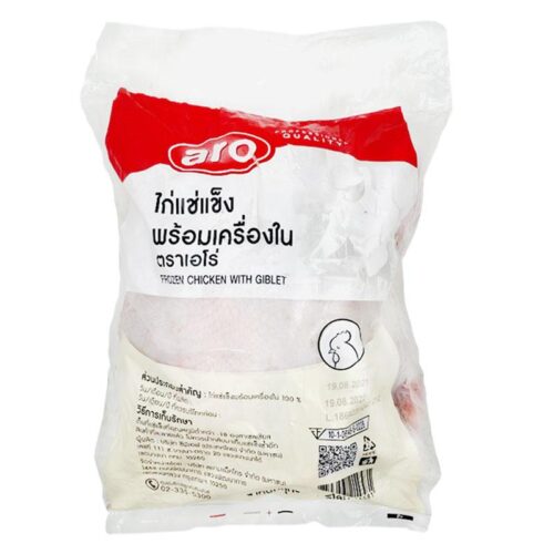 เอโร่ ไก่ทั้งตัวพร้อมเครื่องในแช่แข็ง 1.6 กก.