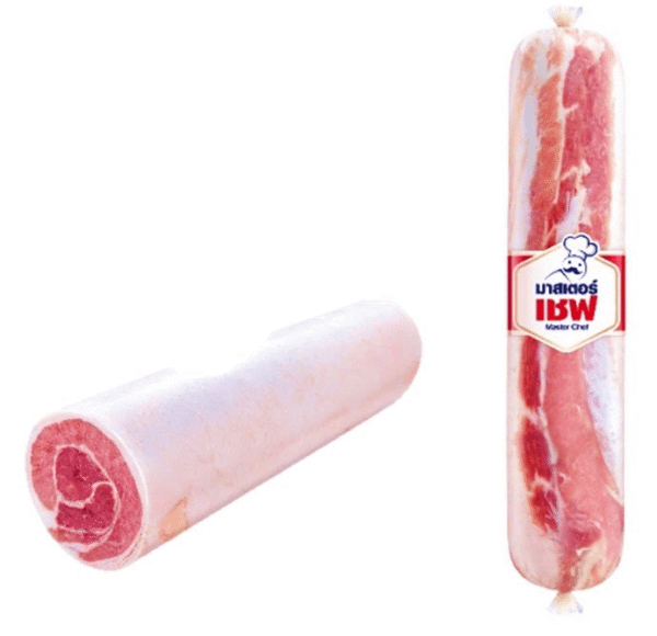 มาสเตอร์ เชฟ สามชั้นหมูม้วนกลมแช่แข็ง 3 กก.