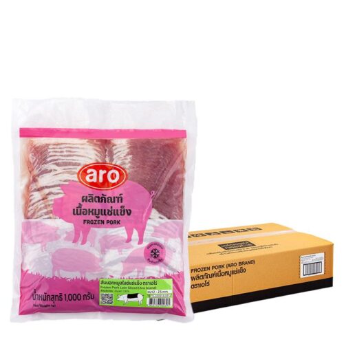 เอโร่ สันคอหมูสไลซ์แช่แข็ง 1 ลัง (1 กก. x 10)