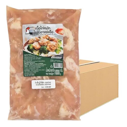 เนื้อไก่หมักน้ํามันงาแช่แข็ง 1 ลัง (1 กก. x 12)