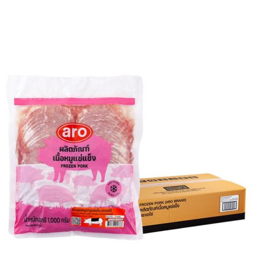 เอโร่ สันนอกหมูชาบูแช่แข็ง 1 ลัง (1 กก. x 10)